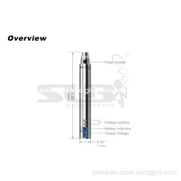 SLB patented hot sell variable volt slb ego v v2 with 650/1200mah